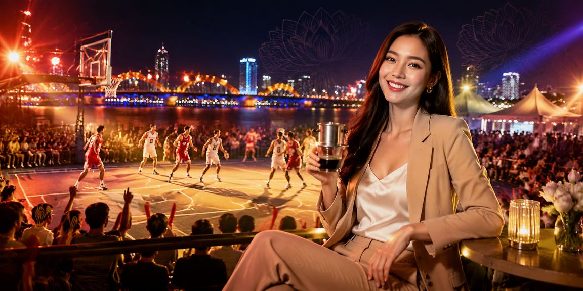 Người dùng tại Đà Nẵng thưởng thức cà phê và cá cược bóng rổ trên điện thoại